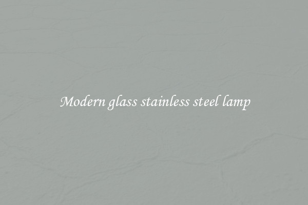 Modern glass stainless steel lamp