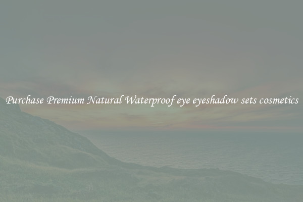 Purchase Premium Natural Waterproof eye eyeshadow sets cosmetics