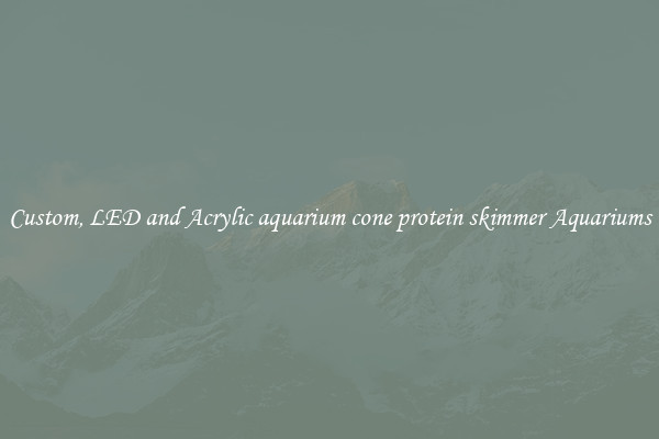 Custom, LED and Acrylic aquarium cone protein skimmer Aquariums