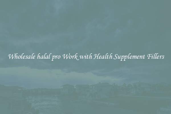 Wholesale halal pro Work with Health Supplement Fillers