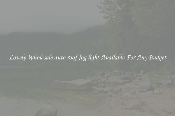 Lovely Wholesale auto roof fog light Available For Any Budget