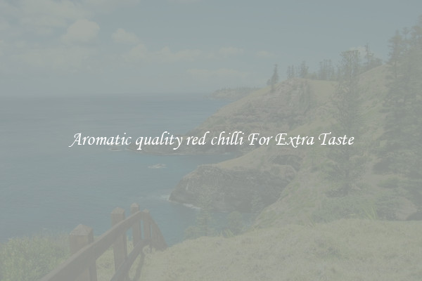 Aromatic quality red chilli For Extra Taste