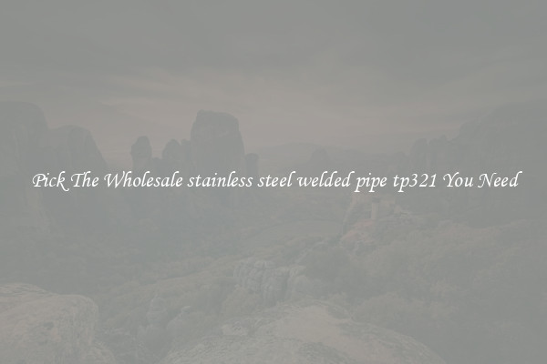 Pick The Wholesale stainless steel welded pipe tp321 You Need