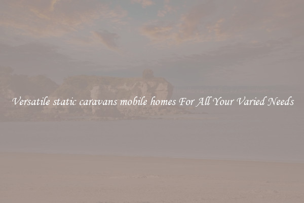 Versatile static caravans mobile homes For All Your Varied Needs