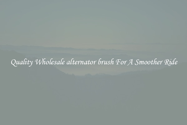 Quality Wholesale alternator brush For A Smoother Ride