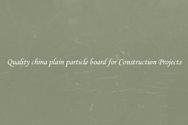 Quality china plain particle board for Construction Projects