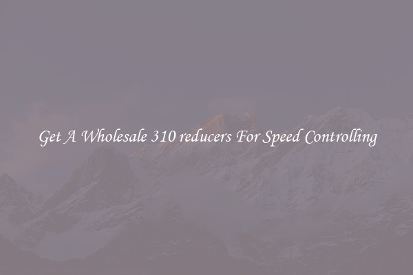 Get A Wholesale 310 reducers For Speed Controlling