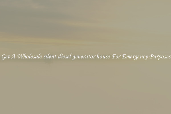 Get A Wholesale silent diesel generator house For Emergency Purposes