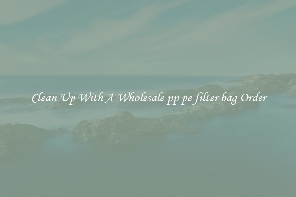 Clean Up With A Wholesale pp pe filter bag Order